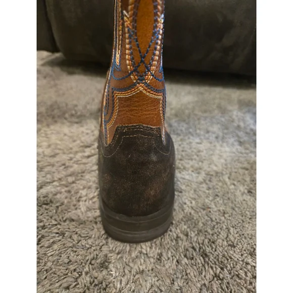 Ariat Steadfast Performance Western Boots Brown & Blue Cowboy Boots Size 10.5 - Picture 8 of 16